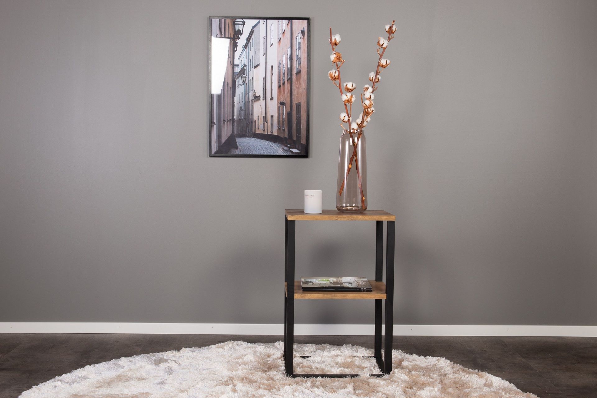 rise sängbord 30 cm - svart