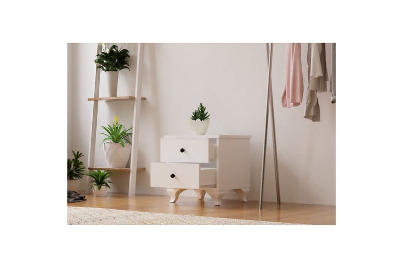 Rivric Sängbord 45 cm - Matt Vit - Möbler - Sovrum - Sängbord