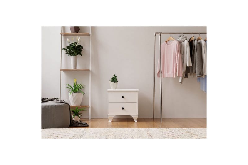 Rivric Sängbord 45 cm - Matt Vit - Möbler - Sovrum - Sängbord
