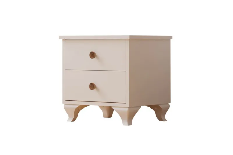 Rivric Sängbord 45 cm, Matt Vit