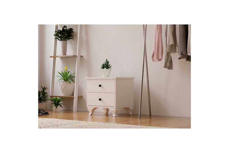 Rivric Sängbord 45 cm - Matt Vit - Möbler - Sovrum - Sängbord