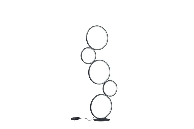 Rondo LED Golvlampa mattsvart, Matt svart