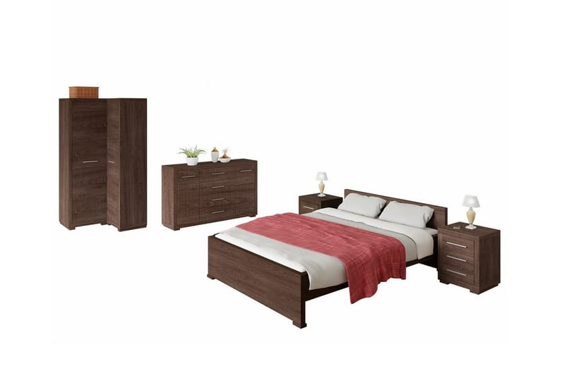 Rosehall Möbelset För Sovrum Mörkbrun - Möbelset för sovrum