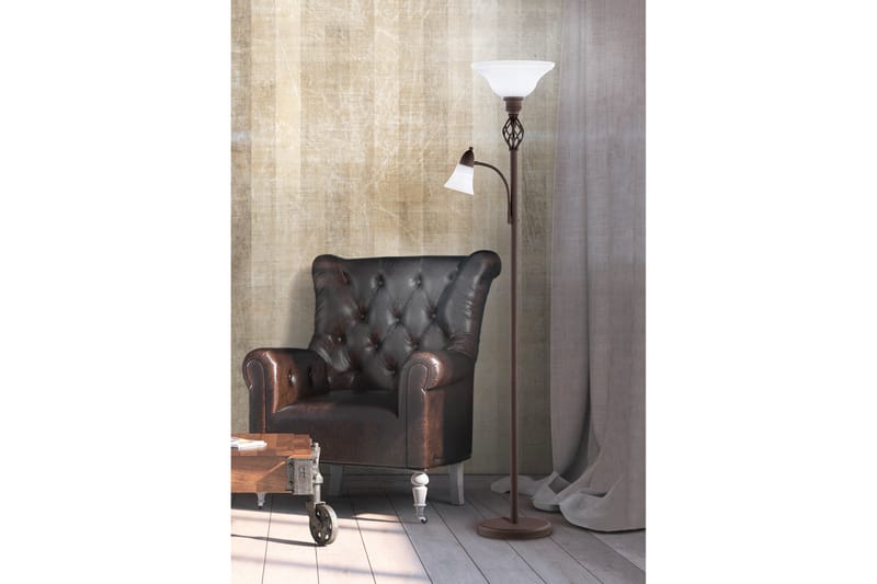 ROSTICA Golvlampa uplight E27 + E14 - Möbler - Sovrum - Sovrumslampa