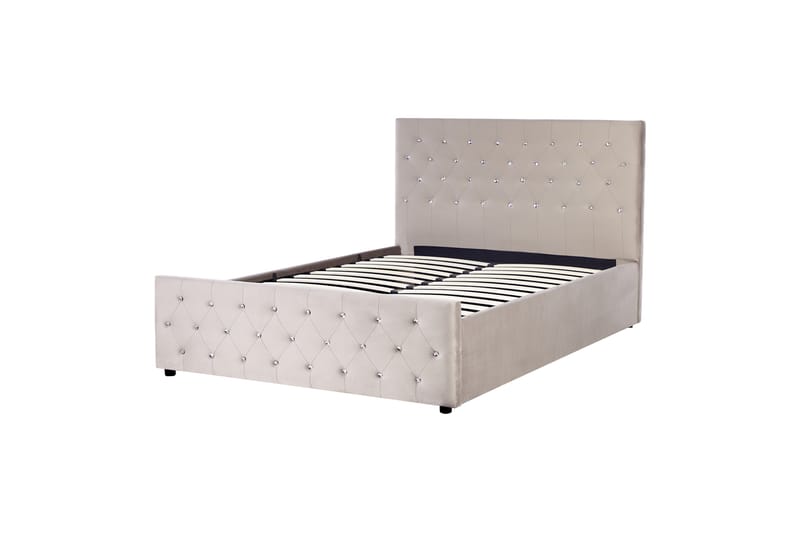 Saleux Sängram 140x200 cm, Taupe