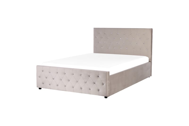 Saleux Sängram 140x200 cm - Taupe - Möbler - Sovrum - Sängram & sängstomme