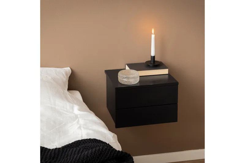 Salmani Sängbord 32 cm - Svart - Möbler - Sovrum - Sängbord