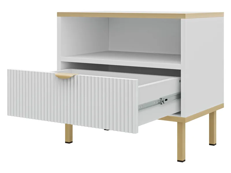 Salmor Sängbord 50 cm - Vit - Möbler - Sovrum - Sängbord