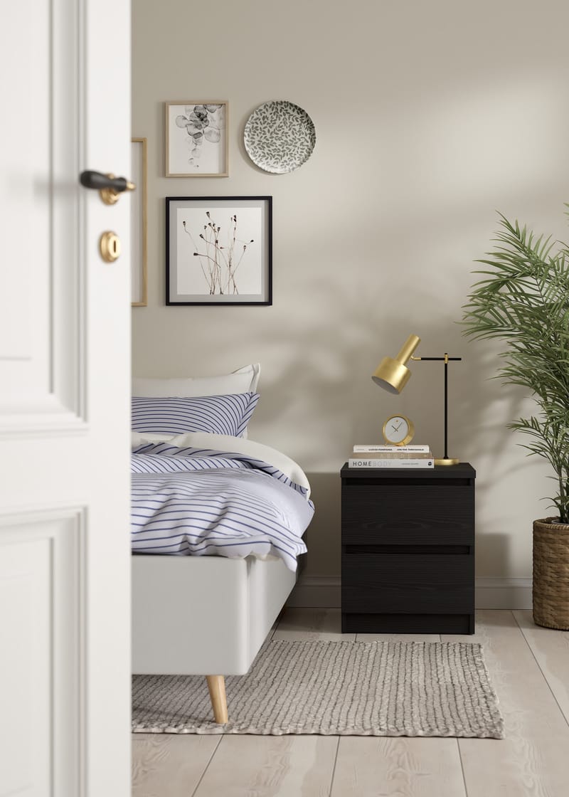 Salomns Nattduksbord med 2 lådor 40x50x50 cm - Möbler - Sovrum - Sängbord