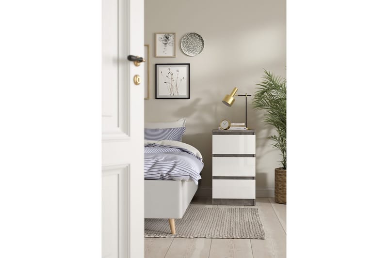 Salomns Sängbord 40 cm - Vit - Möbler - Sovrum - Sängbord
