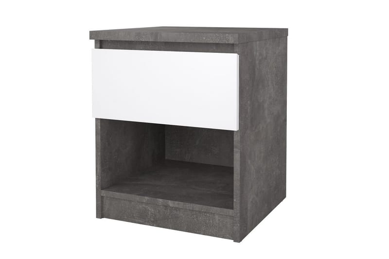 Salomns Sängbord 40 cm - Vit/Mörkgrå - Möbler - Sovrum - Sängbord