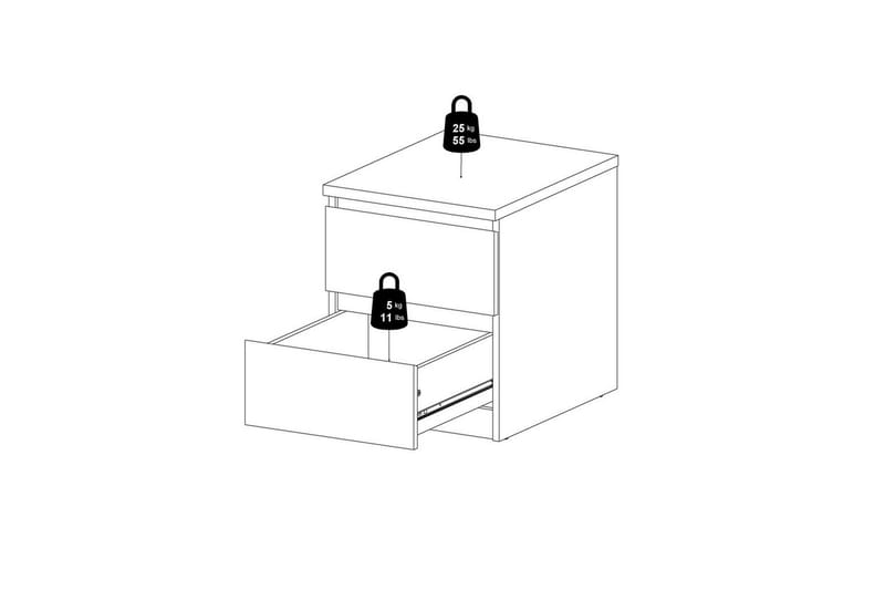 Salomns Sängbord 40,4 cm - Grå - Möbler - Sovrum - Sängbord