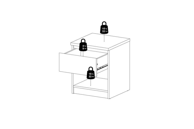 Salomns Sängbord 40,4 cm - Svart - Möbler - Sovrum - Sängbord