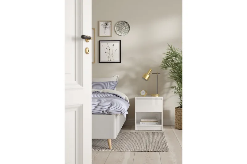 Salomns Sängbord 40,4 cm - Vit - Möbler - Sovrum - Sängbord