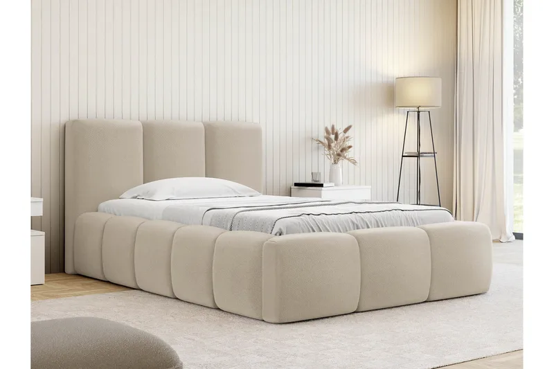 Salvenor Sängram med Förvaring 90x200 cm - Beige - Möbler - Sovrum - Sängram & sängstomme