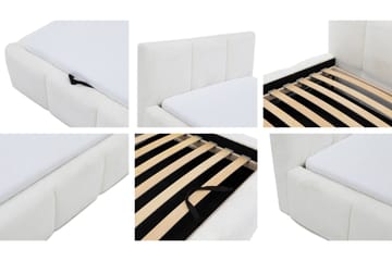 Salvenor Sängram med Förvaring 90x200 cm - Beige - Möbler - Sovrum - Sängram & sängstomme