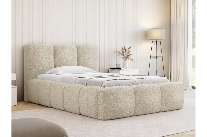 Salvenor Sängram med Förvaring 90x200 cm - Beige - Möbler - Sovrum - Sängram & sängstomme