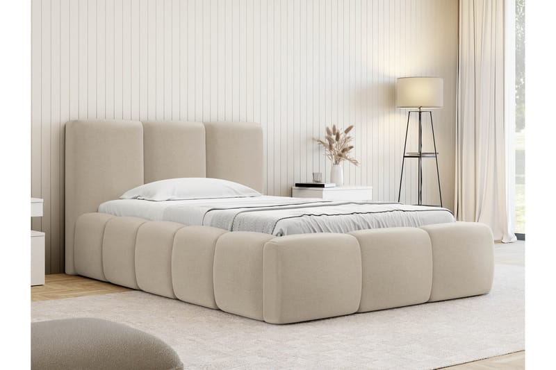 Salvenor Sängram med Förvaring 90x200 cm - Beige - Möbler - Sovrum - Sängram & sängstomme