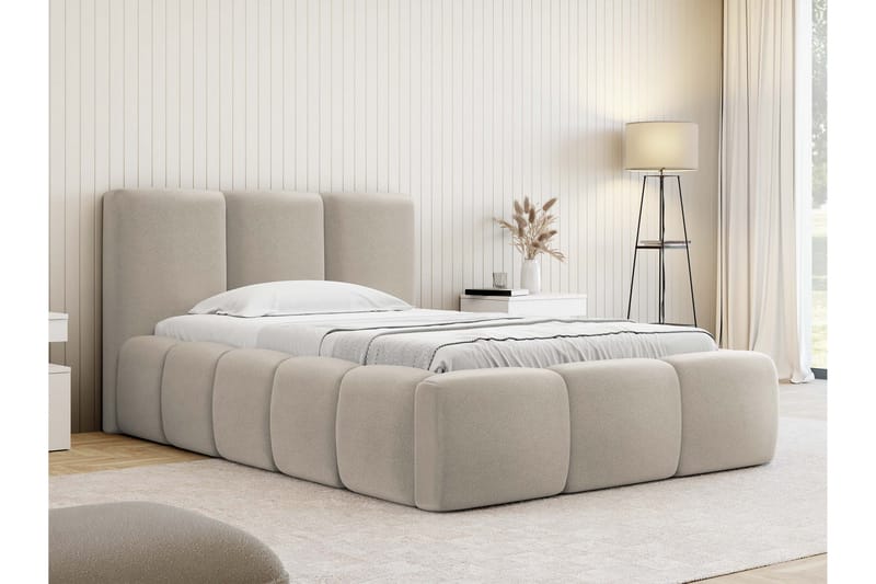 Salvenor Sängram med Förvaring 90x200 cm - Beige - Möbler - Sovrum - Sängram & sängstomme