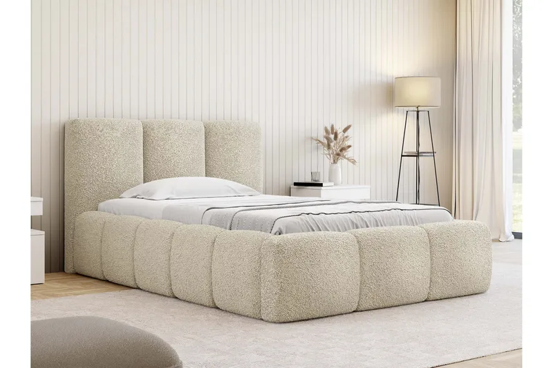 Salvenor Sängram med Förvaring 90x200 cm - Beige - Möbler - Sovrum - Sängram & sängstomme