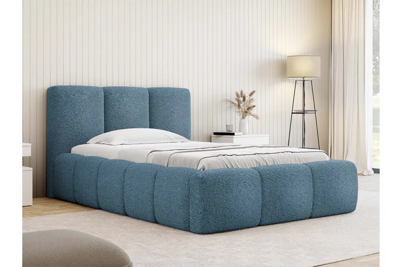 Salvenor Sängram med Förvaring 90x200 cm - Blå - Möbler - Sovrum - Sängram & sängstomme