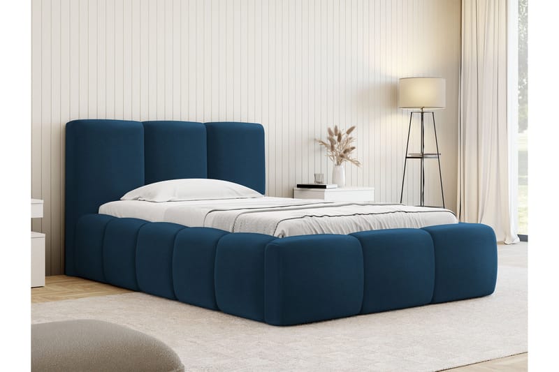 Salvenor Sängram med Förvaring 90x200 cm - Blå - Möbler - Sovrum - Sängram & sängstomme