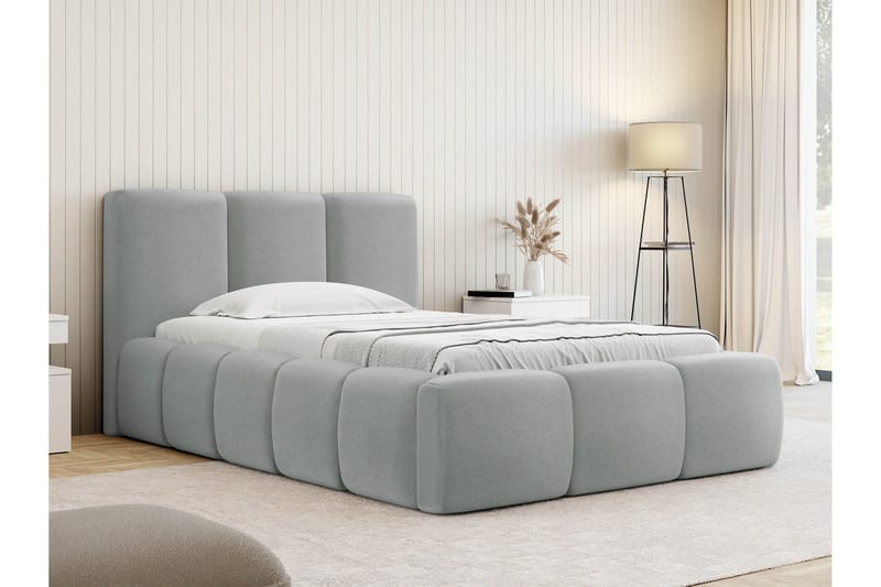 Salvenor Sängram med Förvaring 90x200 cm - Grå - Möbler - Sovrum - Sängram & sängstomme