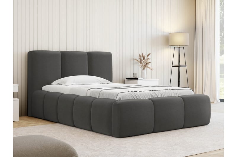 Salvenor Sängram med Förvaring 90x200 cm - Grå - Möbler - Sovrum - Sängram & sängstomme