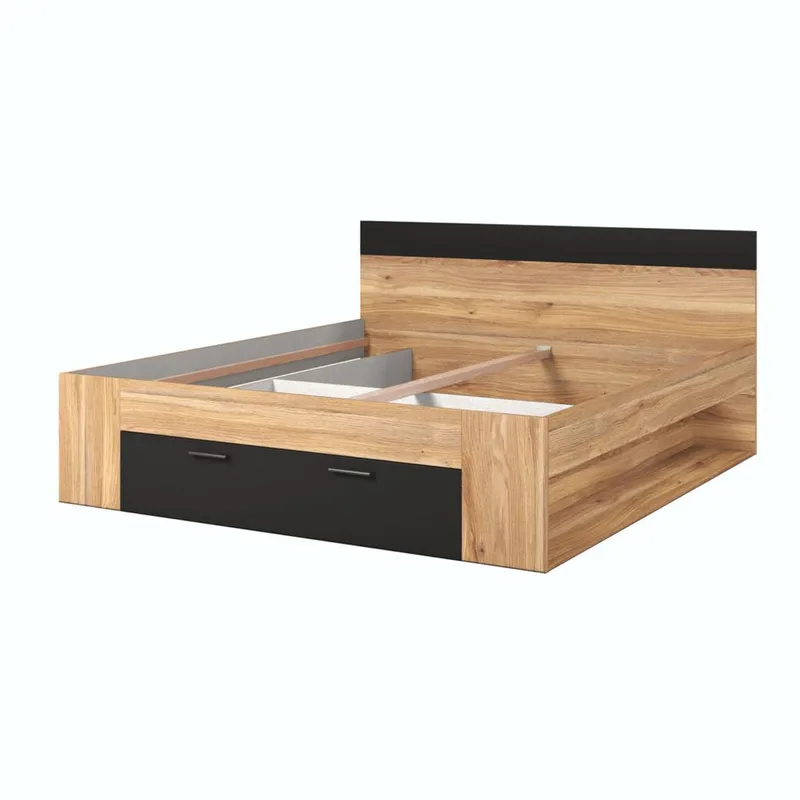 Säng Beta med lådor, 180 cm, Mauvella ek