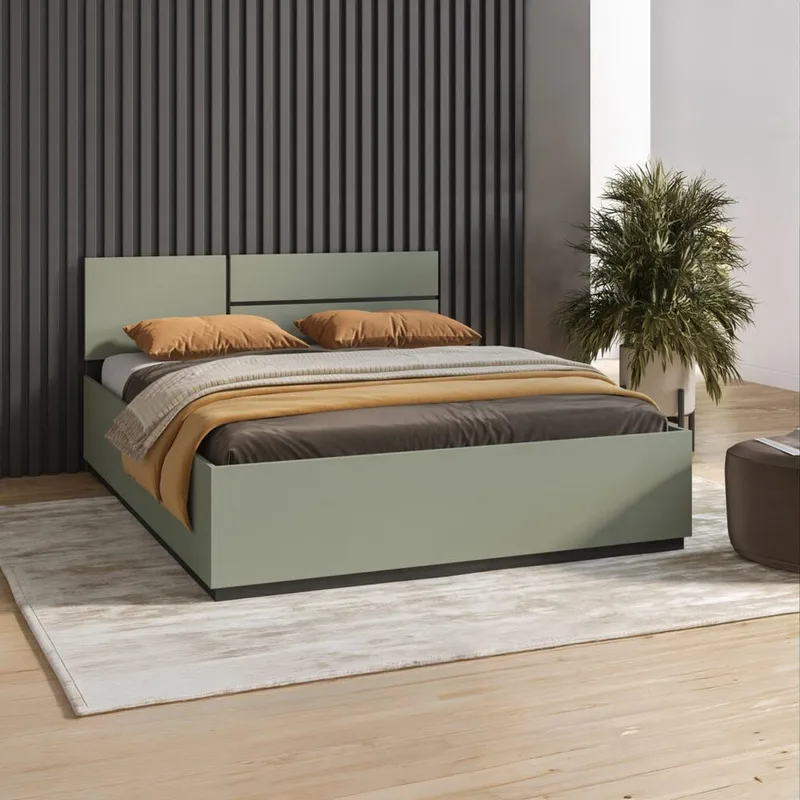 Säng Cross S - 160 cm, Grön - Möbler - Sovrum - Sängram & sängstomme