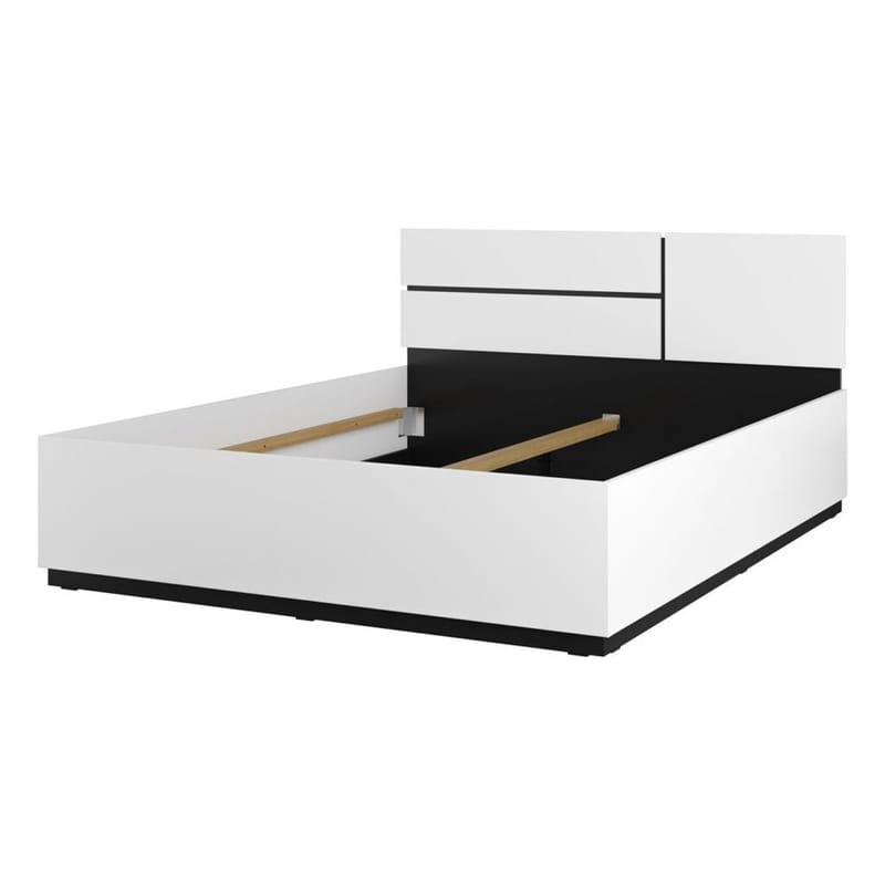 Säng Cross S - 160 cm, Vit - Möbler - Sovrum - Sängram & sängstomme