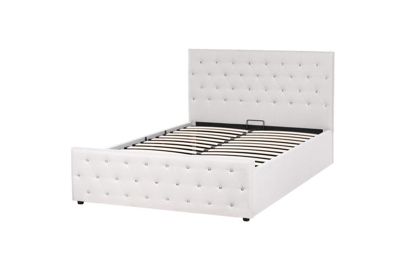 Säng med förvaring Amiens - Beige, 140x200 cm - Möbler - Sovrum - Sängram & sängstomme