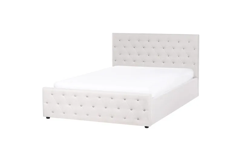 Säng med förvaring Amiens - Beige, 160x200 cm - Möbler - Sovrum - Sängram & sängstomme