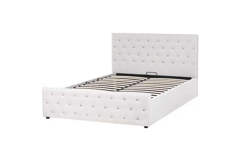 Säng med förvaring Amiens - Beige, 160x200 cm - Möbler - Sovrum - Sängram & sängstomme