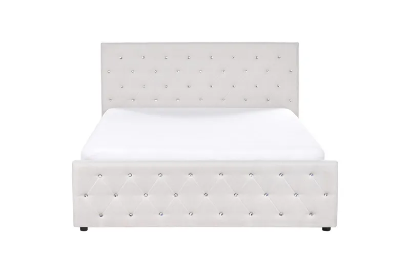 Säng med förvaring Amiens - Beige, 160x200 cm - Möbler - Sovrum - Sängram & sängstomme