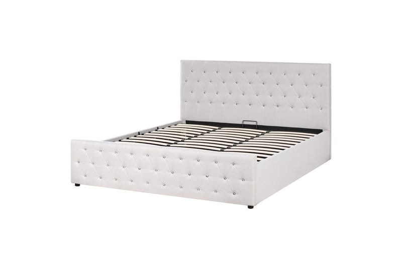 Säng med förvaring Amiens - Beige, 180x200 cm - Möbler - Sovrum - Sängram & sängstomme