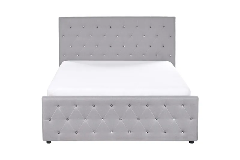 Säng med förvaring Amiens - Grå, 140x200 cm - Möbler - Sovrum - Sängram & sängstomme