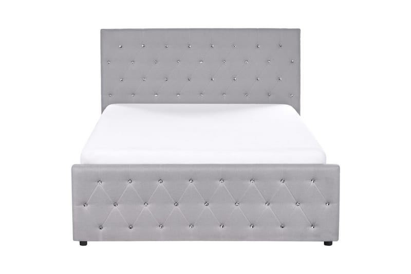 Säng med förvaring Amiens - Grå, 140x200 cm - Möbler - Sovrum - Sängram & sängstomme