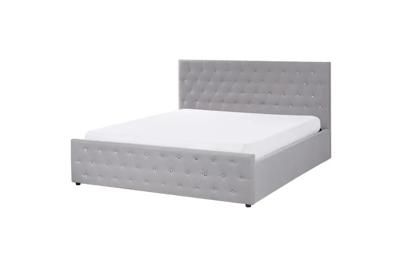 Säng med förvaring Amiens - Grå, 180x200 cm - Möbler - Sovrum - Sängram & sängstomme