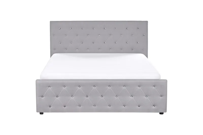 Säng med förvaring Amiens - Grå, 180x200 cm - Möbler - Sovrum - Sängram & sängstomme