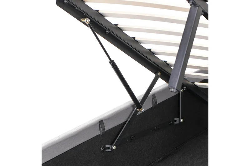 Säng med förvaring Amiens - Grå, 180x200 cm - Möbler - Sovrum - Sängram & sängstomme