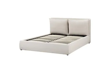 Säng med förvaring Bajonna - Beige, 160x200 cm - Möbler - Sovrum - Sängram & sängstomme