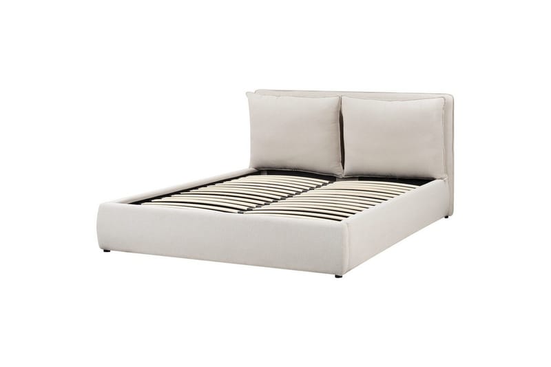 Säng med förvaring Bajonna - Beige, 160x200 cm - Möbler - Sovrum - Sängram & sängstomme