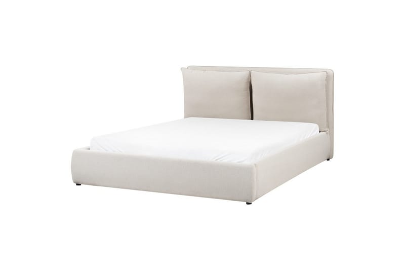 Säng med förvaring Bajonna - Beige, 160x200 cm - Möbler - Sovrum - Sängram & sängstomme