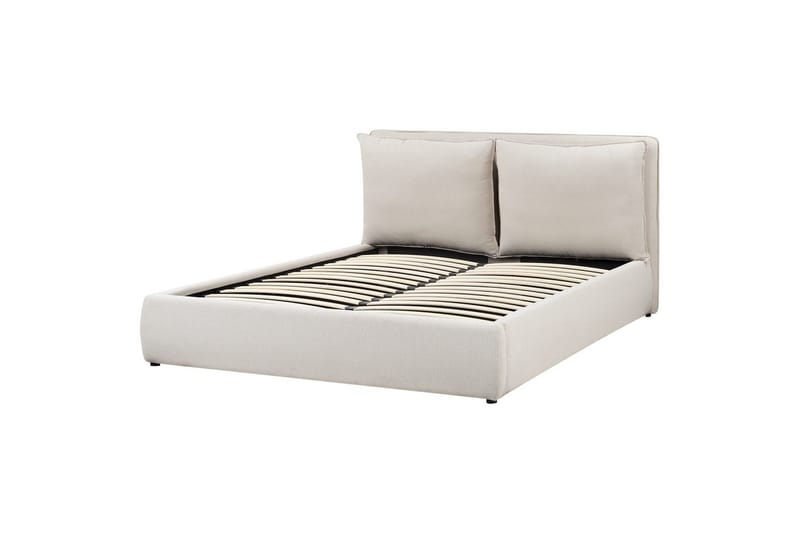 Säng med förvaring Bajonna - Beige, 160x200 cm - Möbler - Sovrum - Sängram & sängstomme