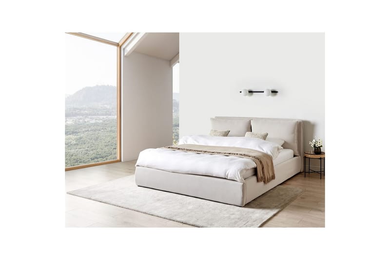 Säng med förvaring Bajonna - Beige, 180x200 cm - Möbler - Sovrum - Sängram & sängstomme