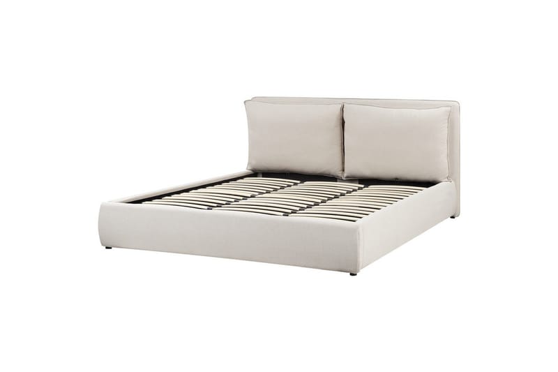 Säng med förvaring Bajonna - Beige, 180x200 cm - Möbler - Sovrum - Sängram & sängstomme