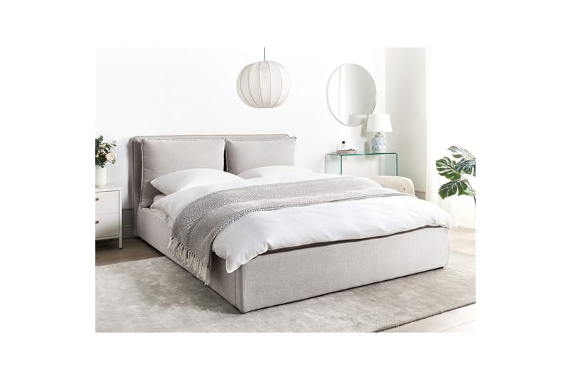 Säng med förvaring Bajonna - Grå, 160x200 cm - Möbler - Sovrum - Sängram & sängstomme
