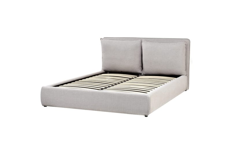 Säng med förvaring Bajonna - Grå, 160x200 cm - Möbler - Sovrum - Sängram & sängstomme