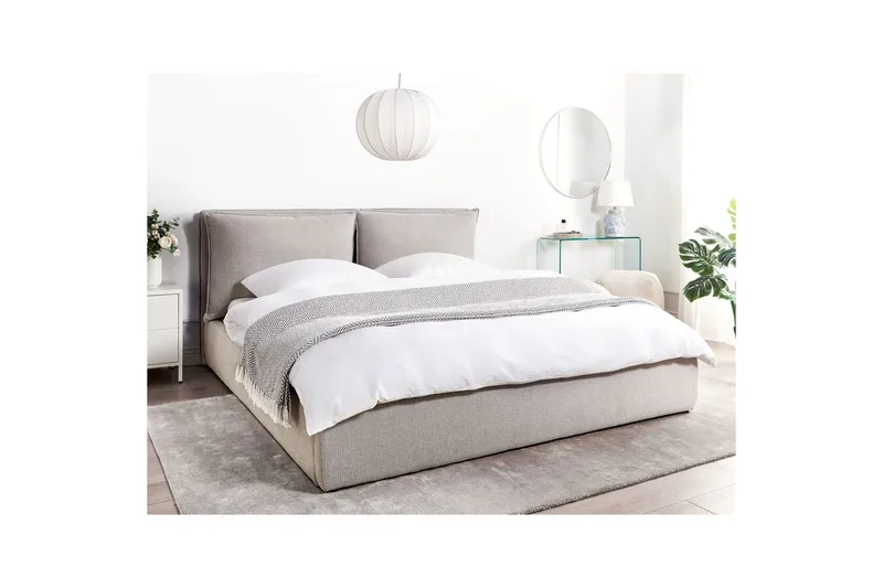 Säng med förvaring Bajonna - Grå, 180x200 cm - Möbler - Sovrum - Sängram & sängstomme